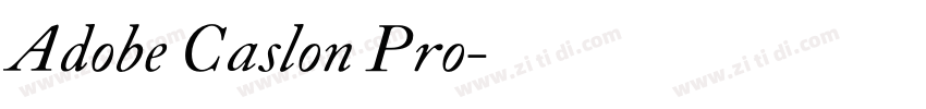 Adobe Caslon Pro字体转换